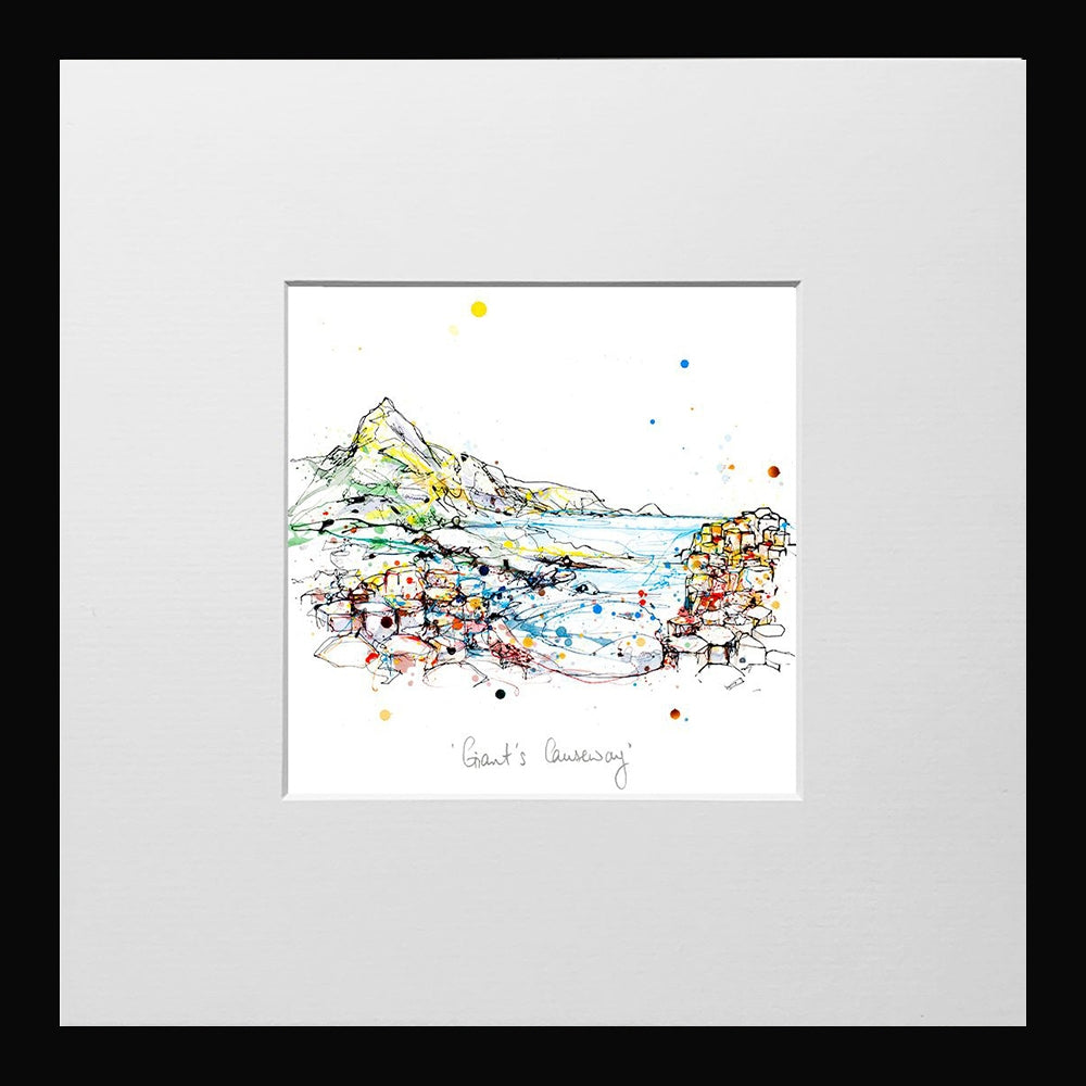 Print Open Edition Landscapes - Giant's Causeway-12 x 12-Small Flat Black Frame