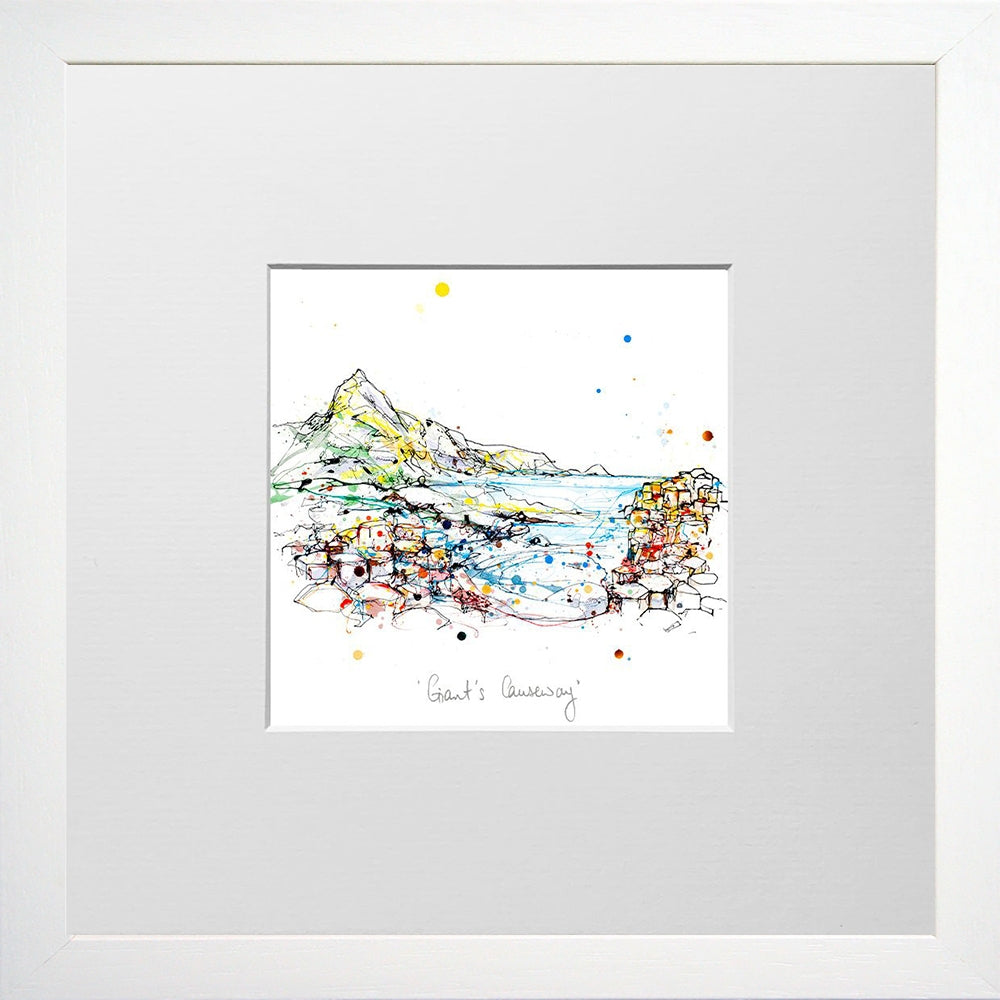 Print Open Edition Landscapes - Giant's Causeway-12 x 12-Small Flat White Frame