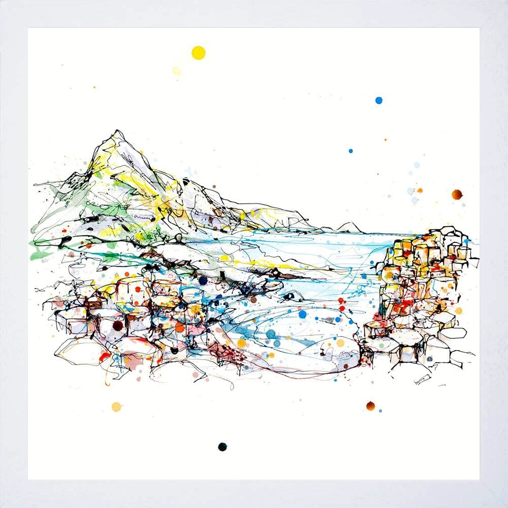 Print Open Edition Landscapes - Giant's Causeway-30 x 30-White Box Frame (No Mount)