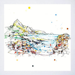 Print Open Edition Landscapes - Giant's Causeway-30 x 30-White Box Frame (No Mount)