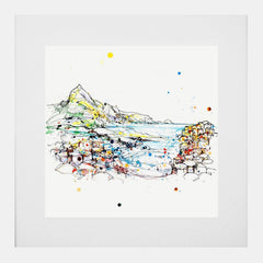 Print Open Edition Landscapes - Giant's Causeway-30 x 30-White Box Frame (With Mount)
