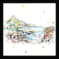 Print Open Edition Landscapes - Giant's Causeway-30 x 30-Black Box Frame (No Mount)