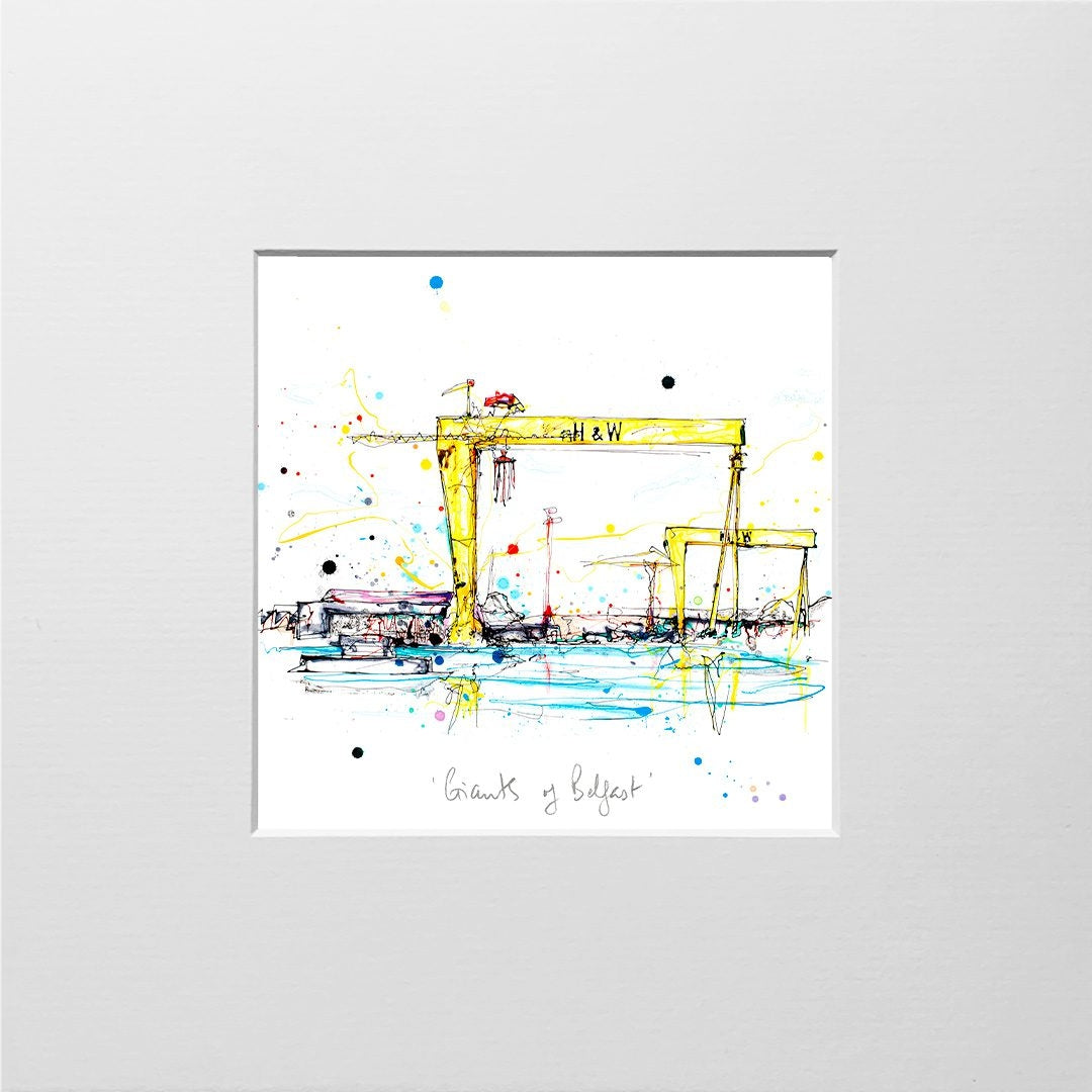 Print Open Edition Landscapes - Giants Of Belfast-12 x 12-Unframed