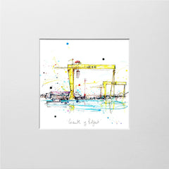 Print Open Edition Landscapes - Giants Of Belfast-12 x 12-Unframed