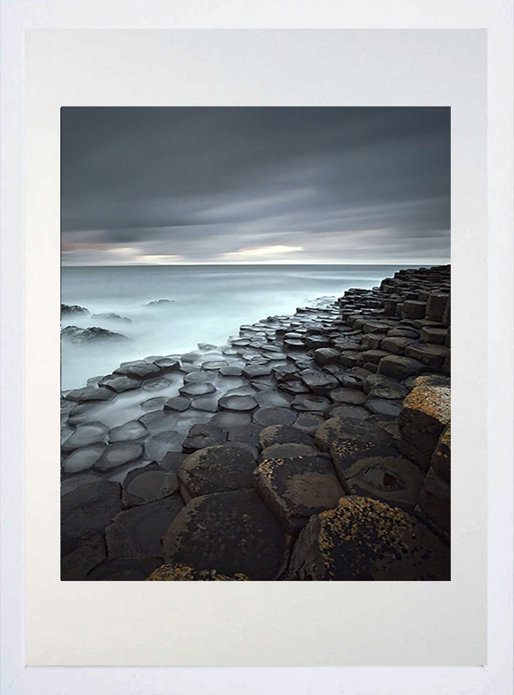 Co Antrim - Giant's Causeway Calm Frame White 40 x 50