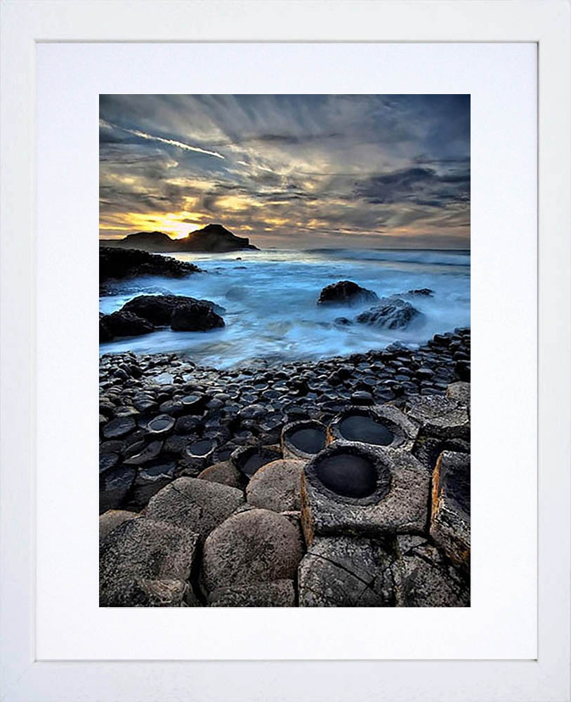 Co Antrim - Giant's Causeway Last Light Frame White