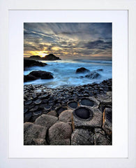 Co Antrim - Giant's Causeway Last Light Frame White