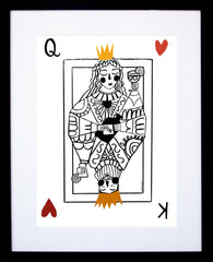 Gin - Hearts Black Frame