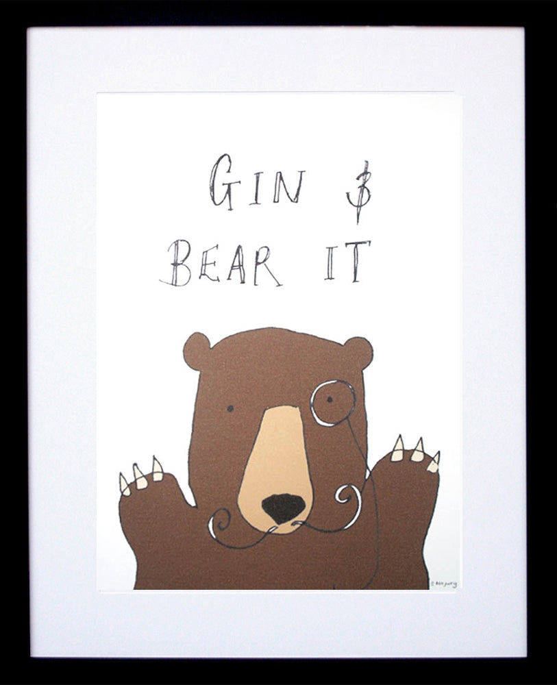 Drinks Gin - Gin And Bear It Frame Black