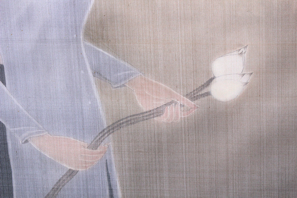 Girl With Lotus Flowers