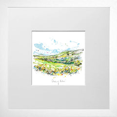 Print Open Edition Landscape - Glens Of Antrim-12 x 12-Small Flat White Frame