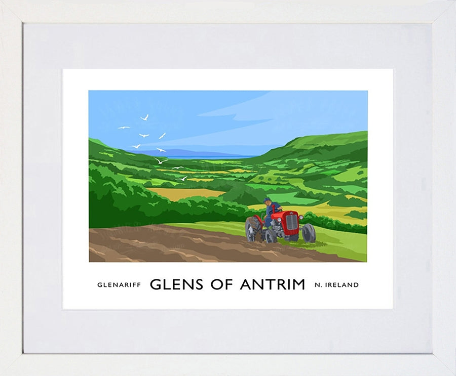 Co Antrim - Glens Of Antrim Glenariff Frame White 40x30 With Mount