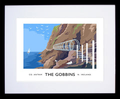 Co Antrim - The Gobbins Frame Black 40x30 withmount