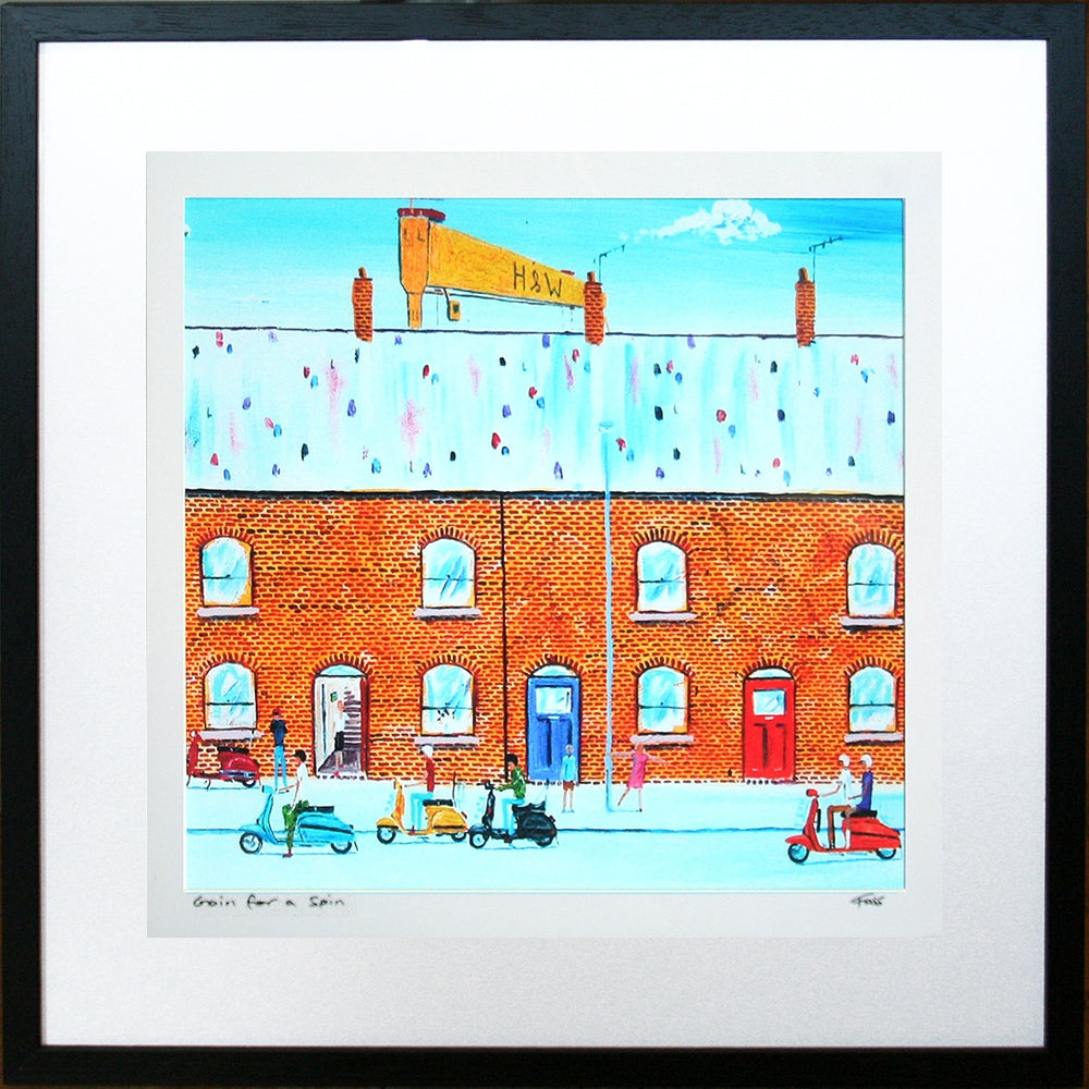 Going For A Wee Spin Framed 40 x 40