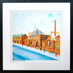 Goin to the Swimmers Framed 40 x 40