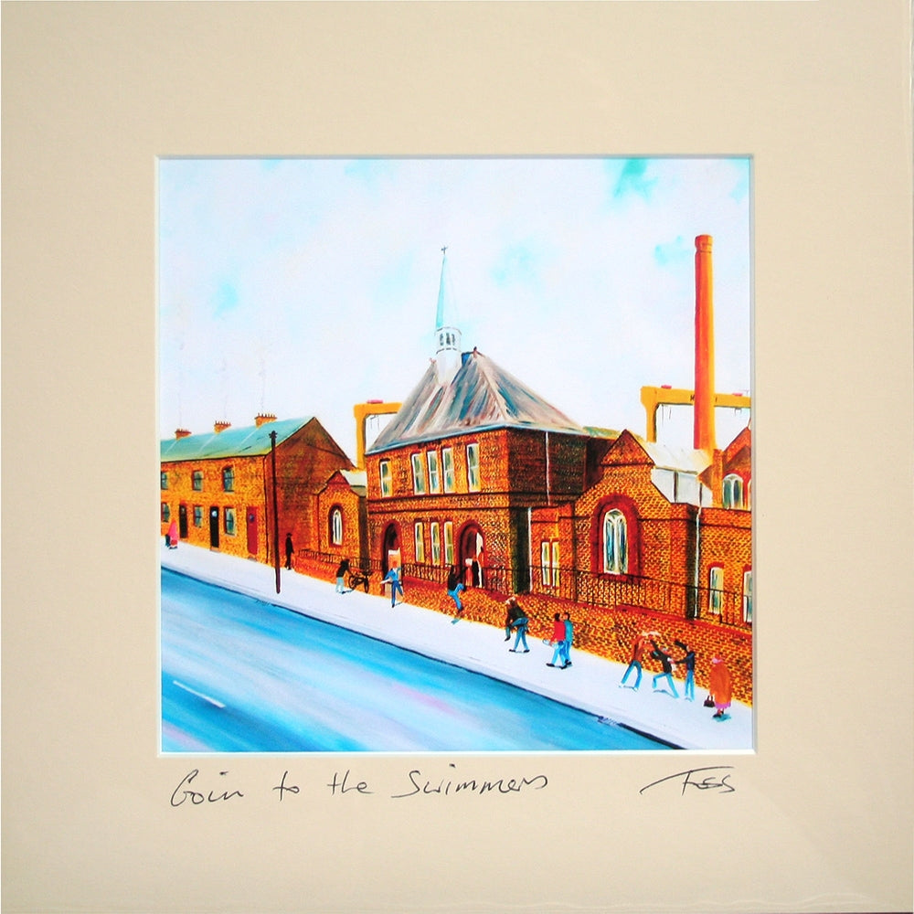 Goin to the Swimmers Unframed 15 x 15