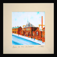 Goin to the Swimmers Framed 15 x 15