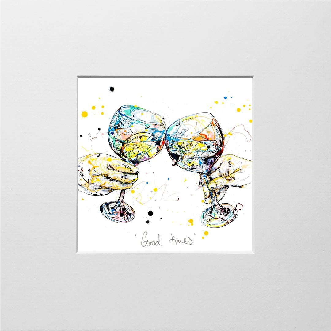 Print Open Edition Drinks - Good Times-12 x 12-Unframed