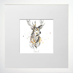 Print Open Edition Animals - Grand II-12 x 12-Small Flat White Frame