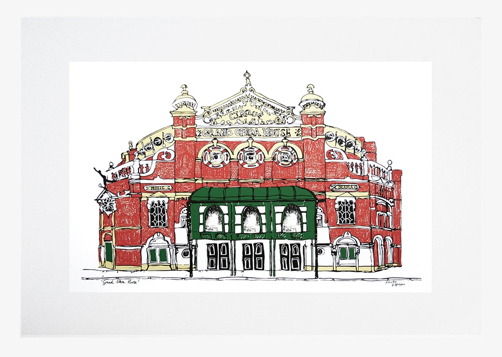 Belfast Grand Opera House White Frame