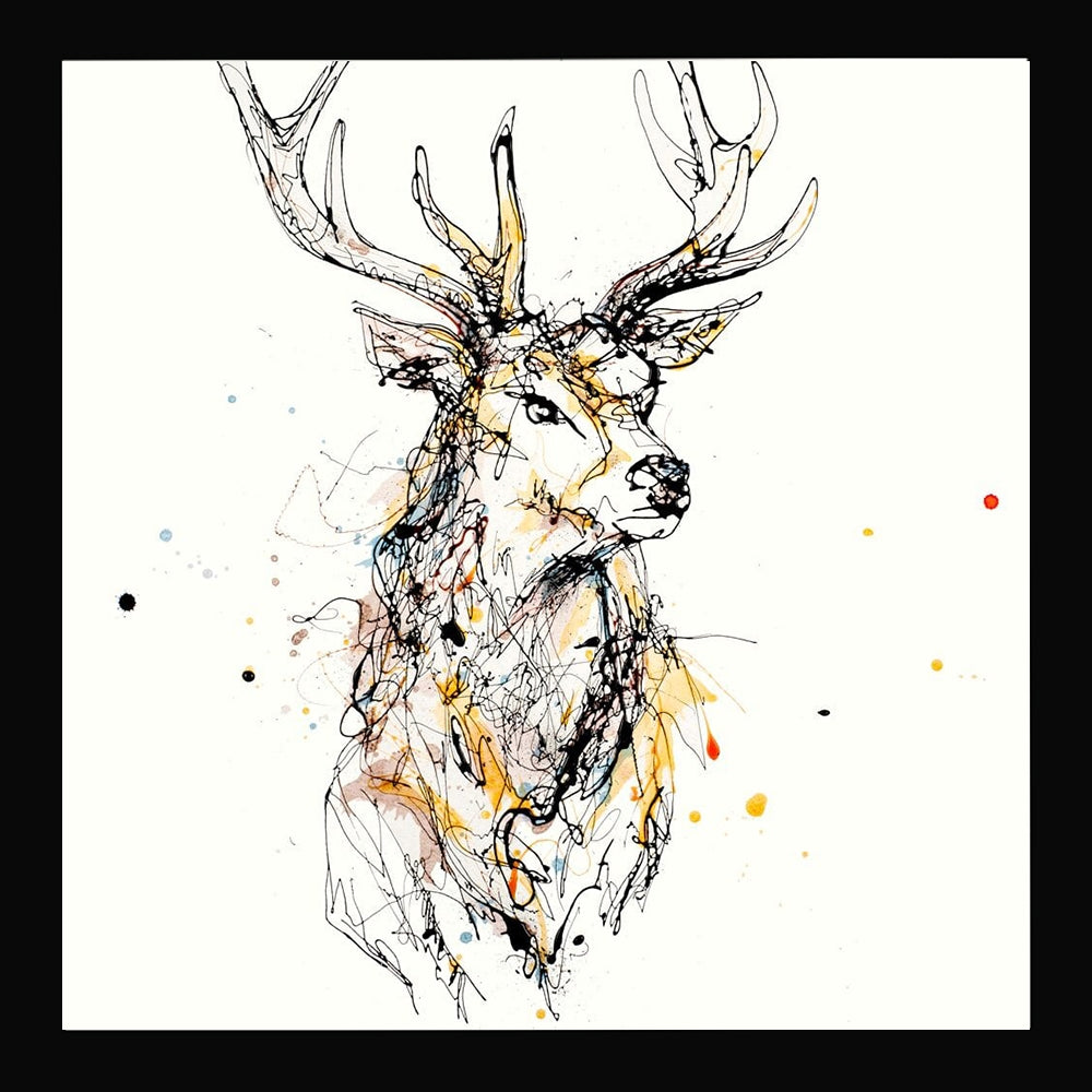 Print Open Edition Animals - Grand II-30 x 30-Black Box Frame (No Mount)