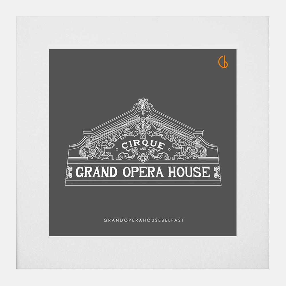 Belfast Grand Opera House-29 x 29-White Box Frame