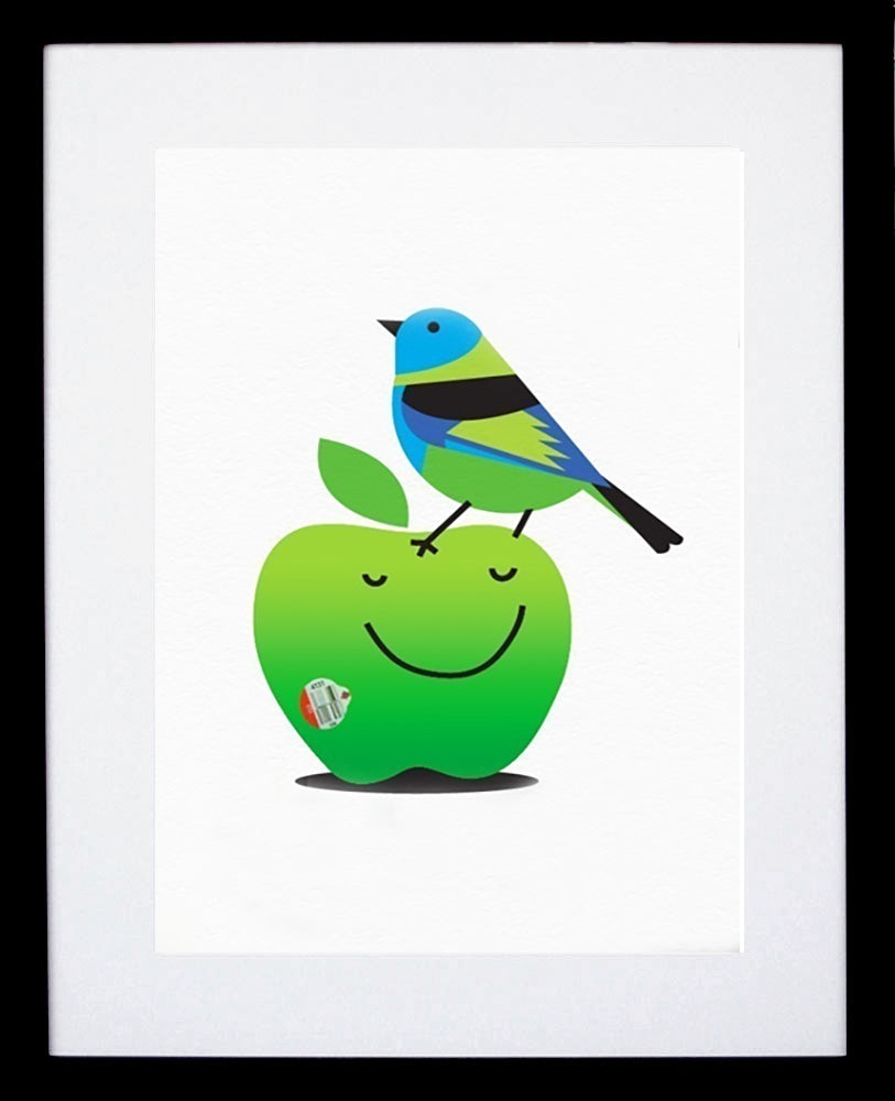 Green-Headed Tanager Black Frame