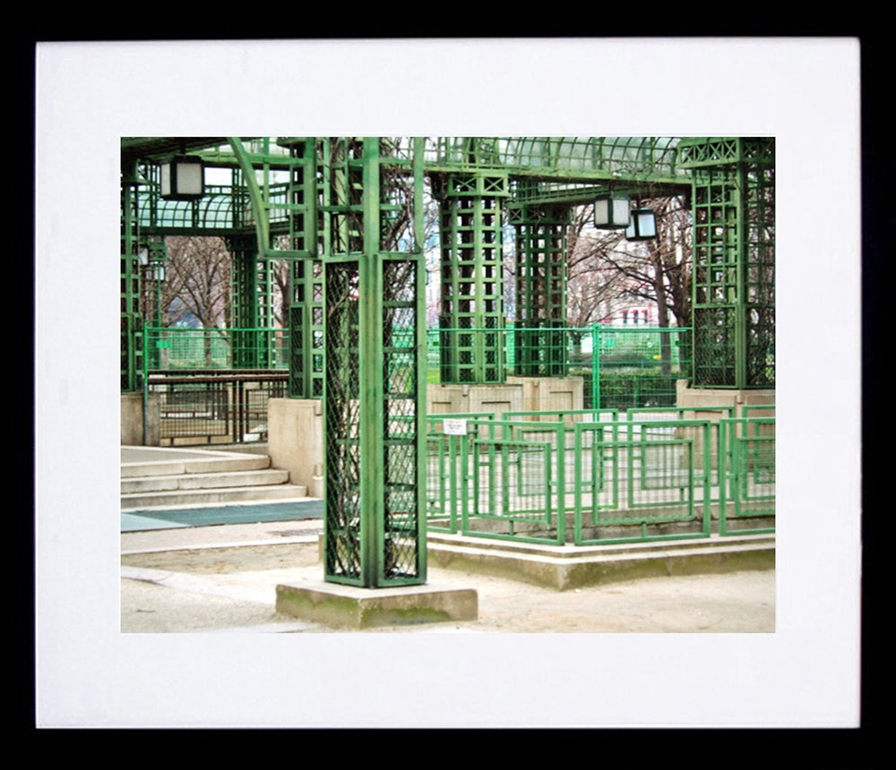 Paris In Green - Railings Framed
