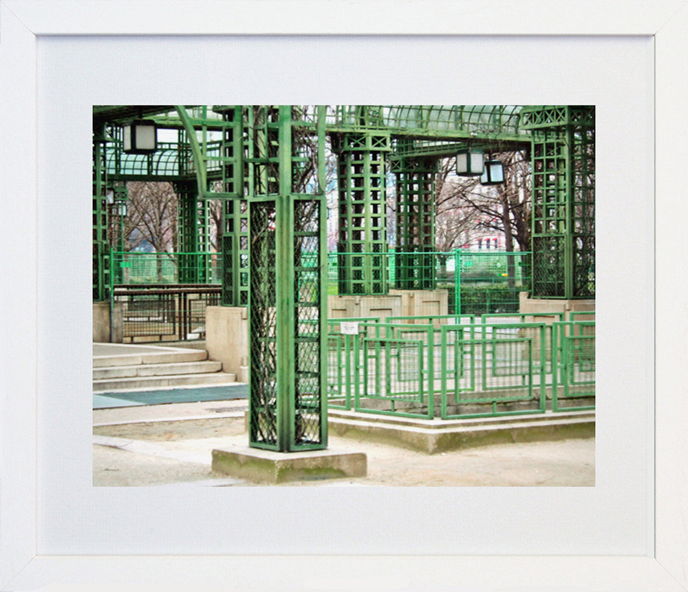 Paris In Green - Railings Frame White