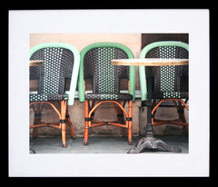 Paris In Green - Table And Chairs Framed