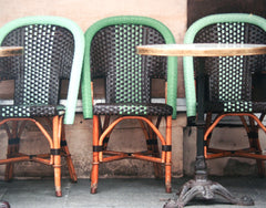 Paris In Green - Table And Chairs Unframed
