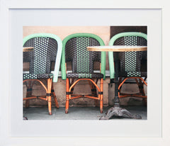 Paris In Green - Table And Chairs Frame White