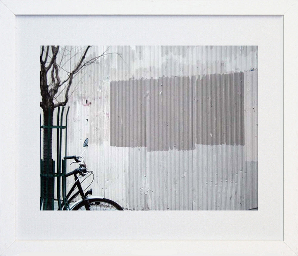 Paris In Grey - Painted Fence Frame White