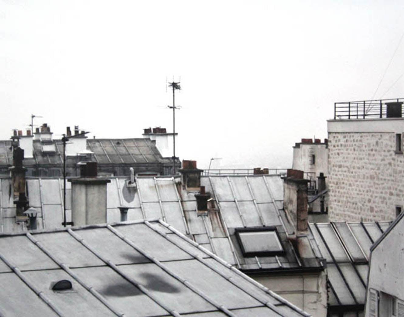 Paris In Grey - Rooftops Unframed