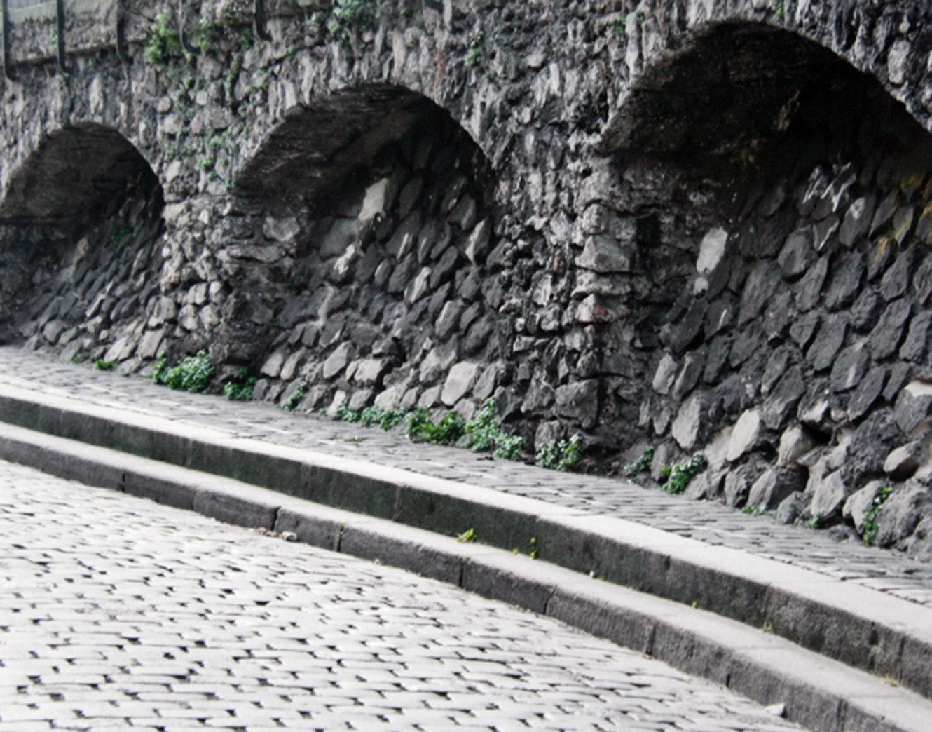 Paris In Grey - Stone Archways Unframed