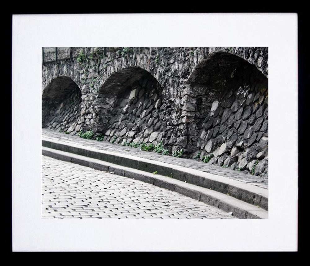 Paris In Grey - Stone Archways Framed