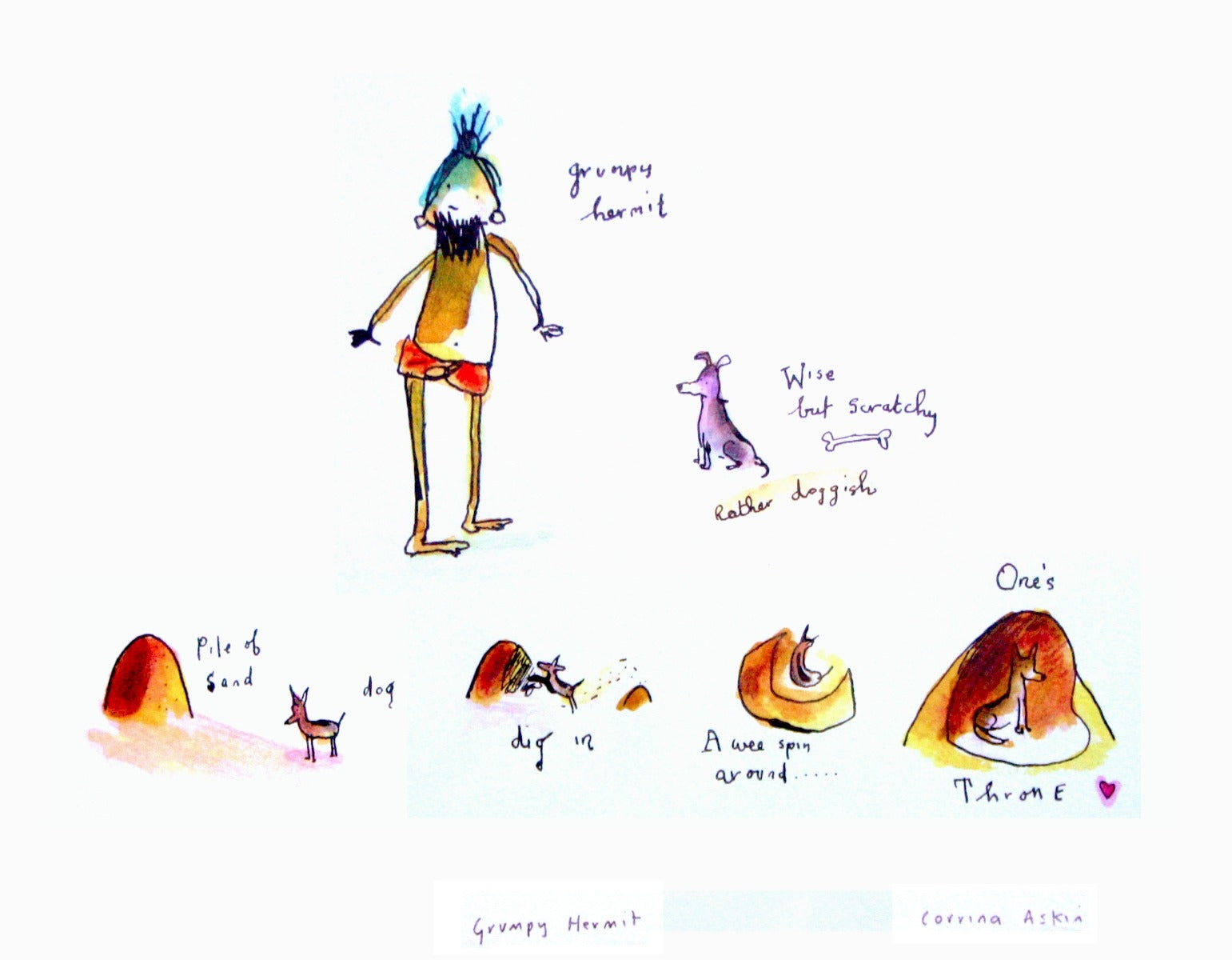 The Grumpy Hermit Unframed