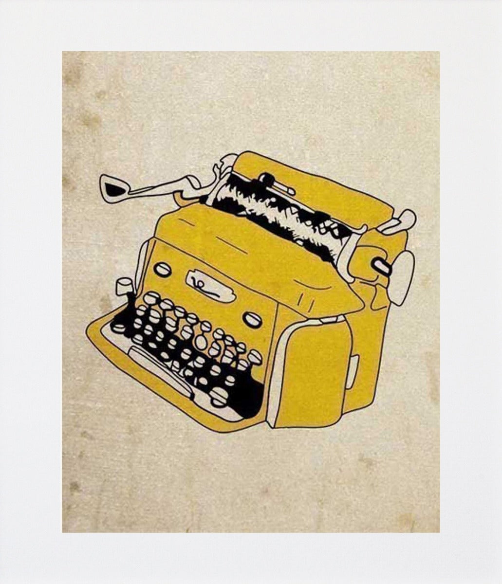 Grunge Typewriter Unframed