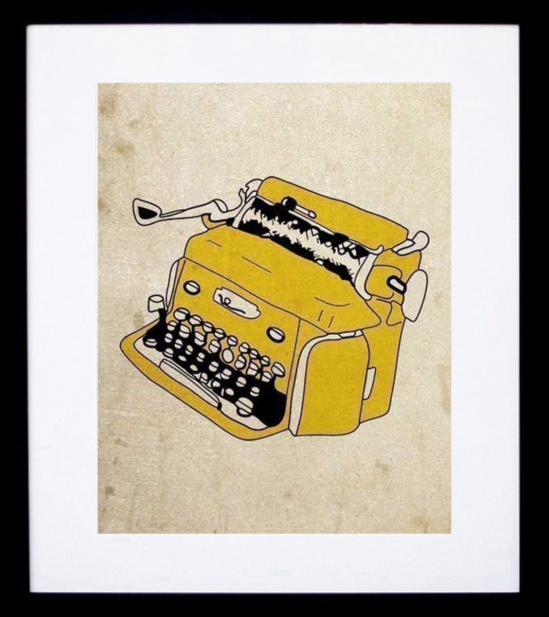 Grunge Typewriter Framed