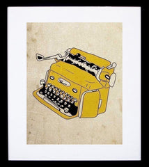 Grunge Typewriter Framed