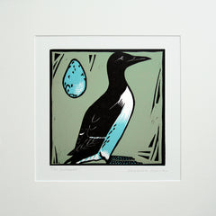 Lino Print - Guillemot