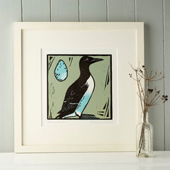 Lino Print - Guillemot