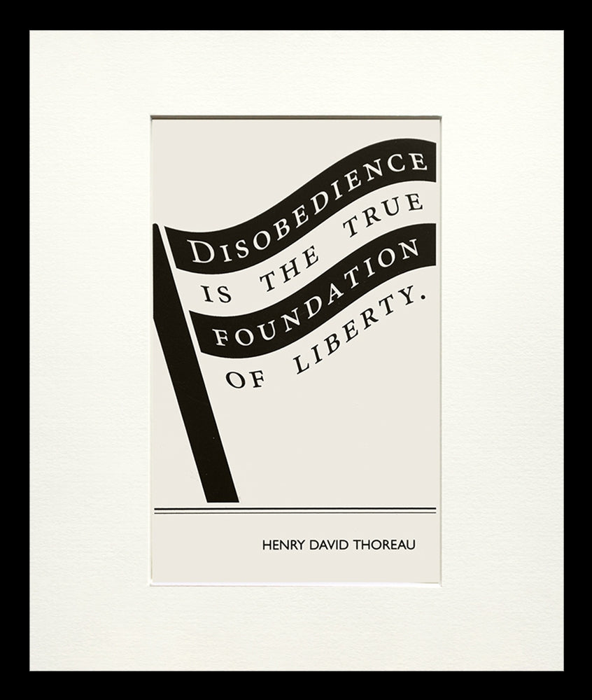 Postcard - Henry David Thoreau - Small Flat Black Frame