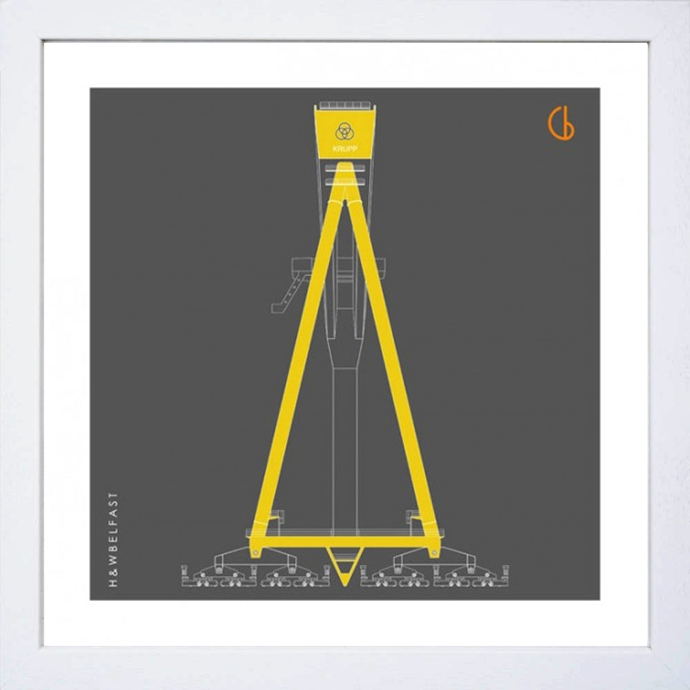 Belfast Harland and Wolff-15 x 15-Small Flat White Frame