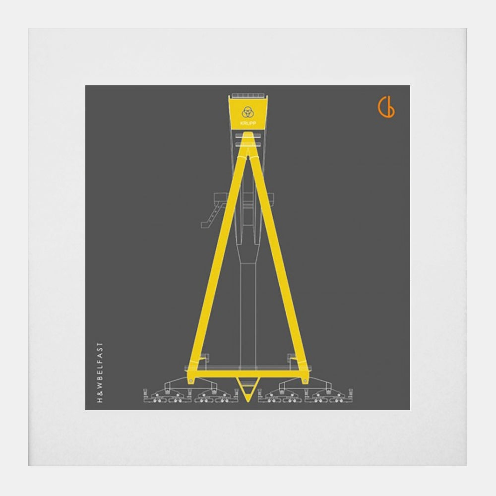 Belfast Harland and Wolff-29 x 29-White Box Frame