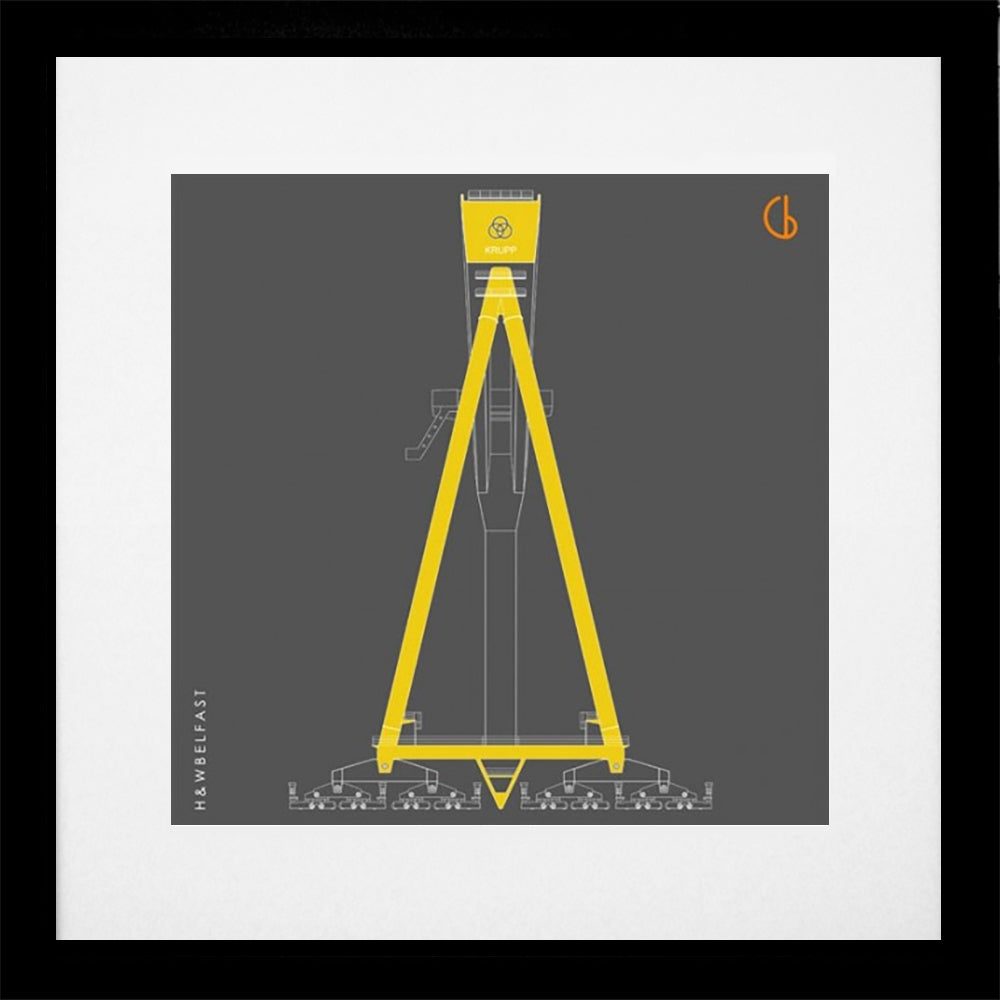 Belfast Harland and Wolff Frame Black 29x29