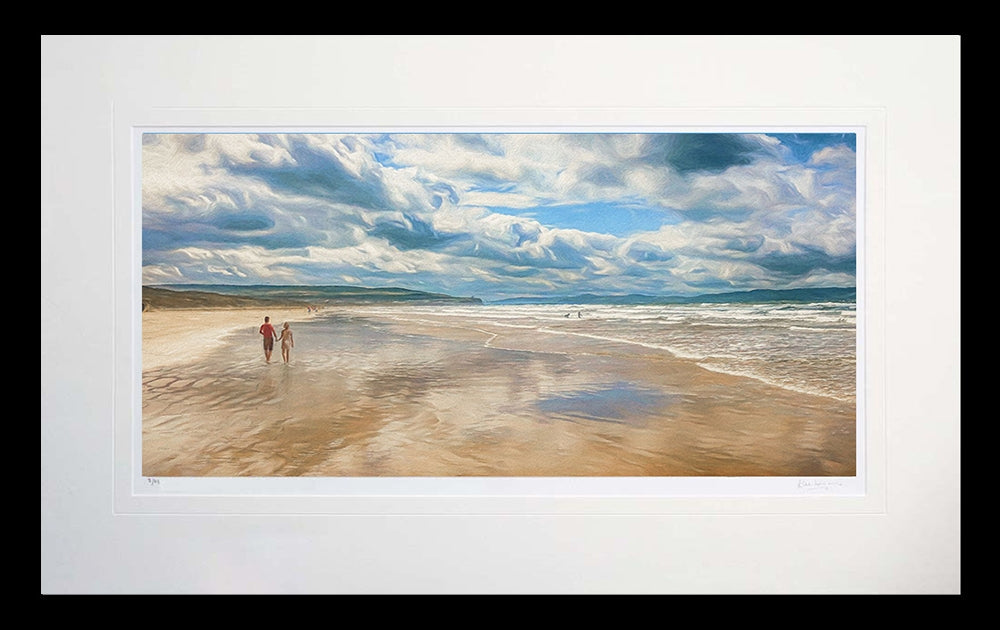 Co Antrim - Hand In Hand, Portstewart Strand Flat Black Frame
