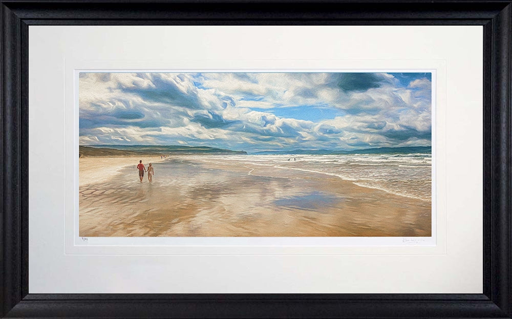Co Antrim - Hand In Hand, Portstewart Strand Black Scoop Frame