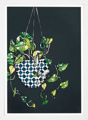 Hanging Plant White Frame