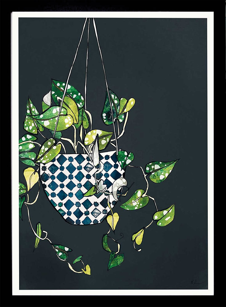 Hanging Plant Black Frame